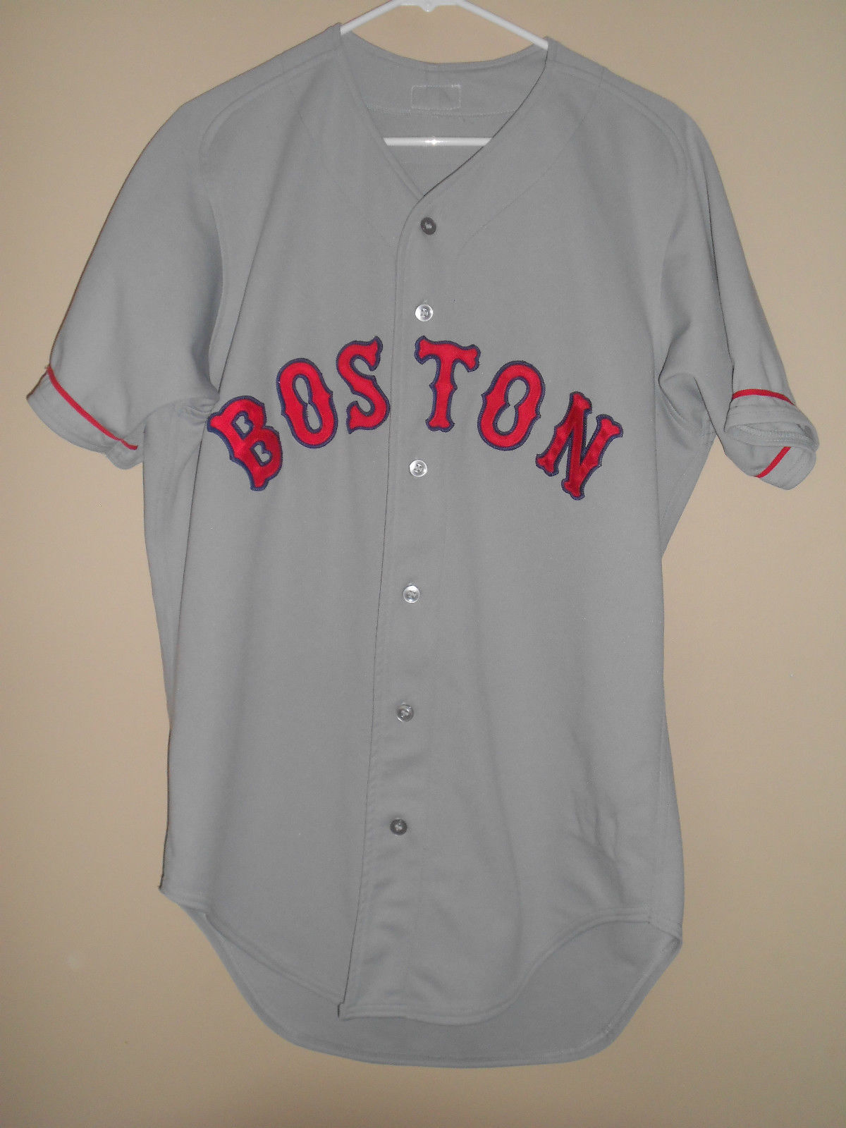 BOSTON RED SOX GAME USED BASEBALL JERSEY