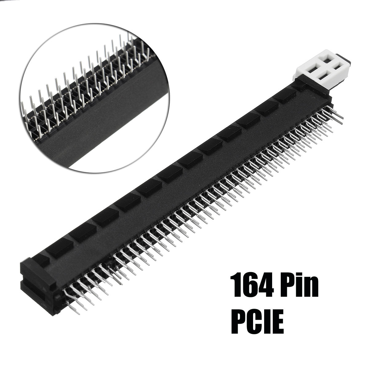 Two Row PCIE PCI-E 16X 164Pin DIP Slot Video Riser Card Socket Connector Adapter