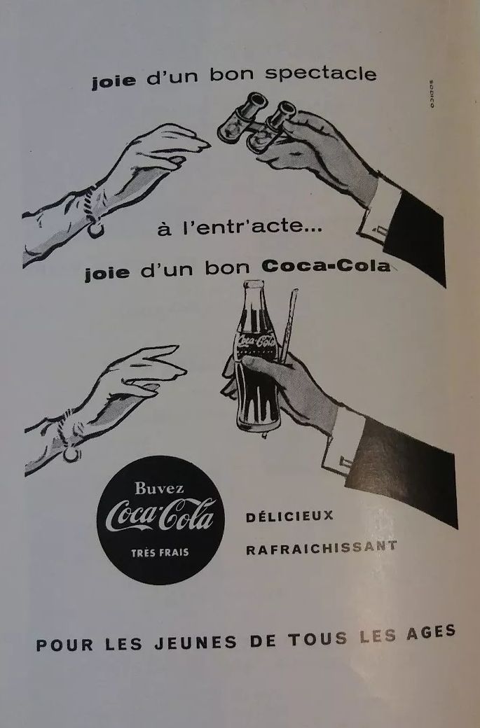 French Theatre Program for Company of Mime Marcel Marceau Vintage Coca Cola Ad