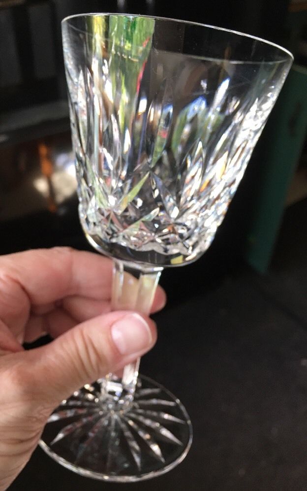 Set Of 6 Waterford Crystal Wine Glass Lismore - Claret 5 7/8" Vintage Irish