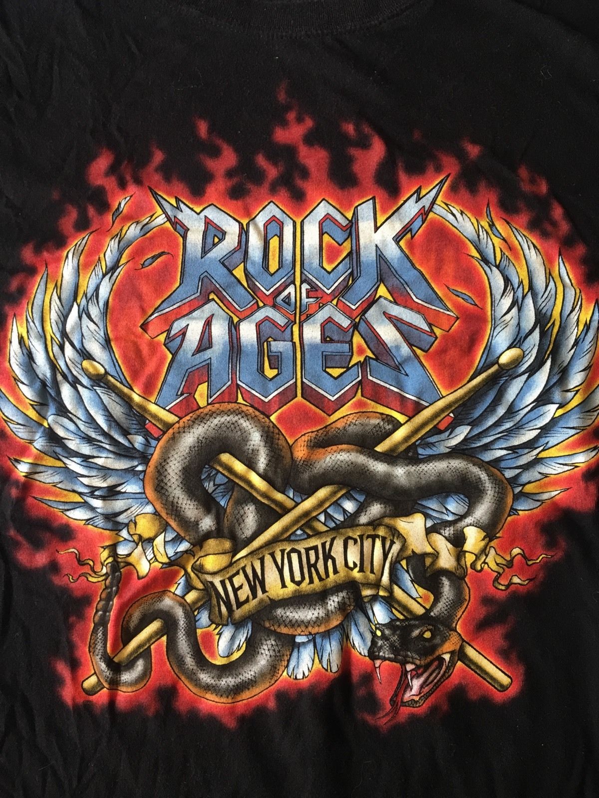 Rock Of Ages Broadway Show Shirt Authentic Original