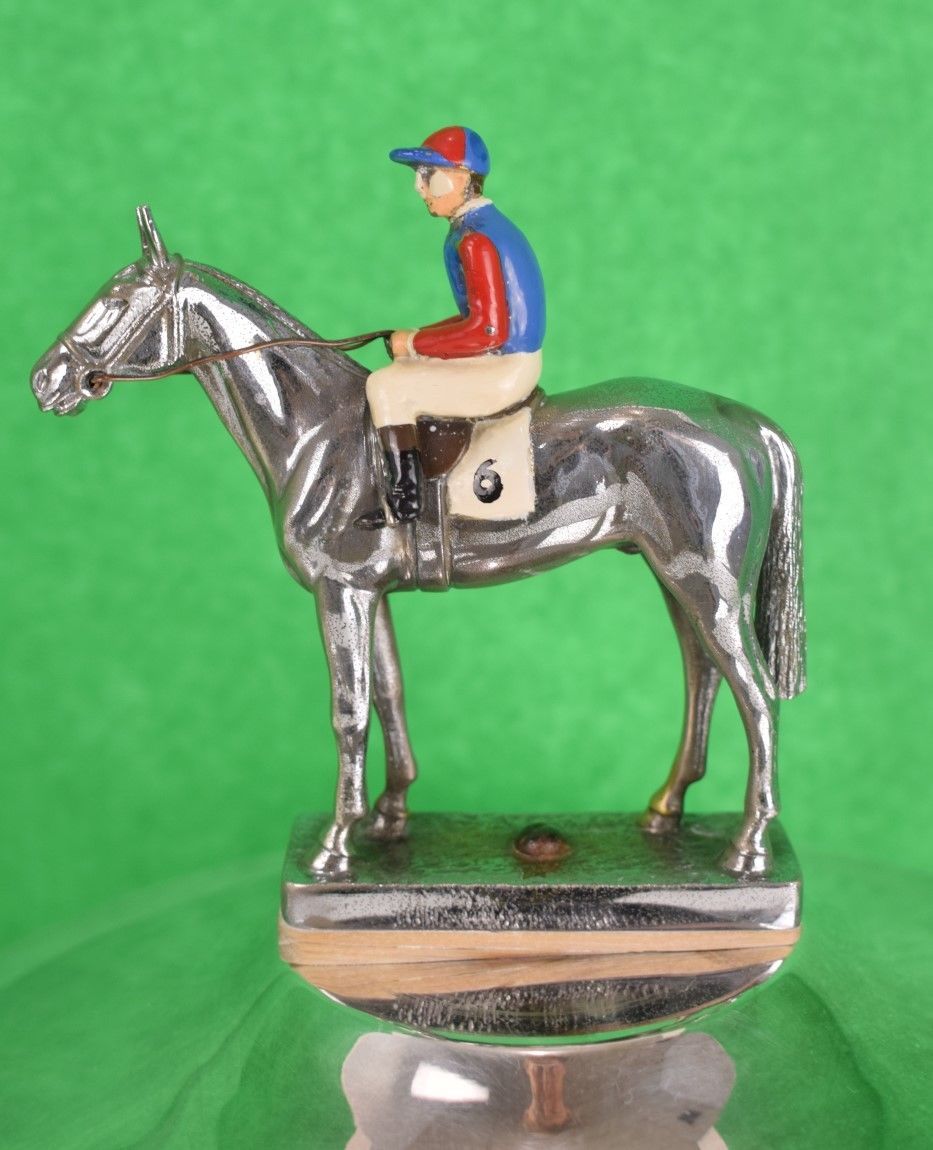 The Sadair Trophy w Lejeune Chrome Car Mascot in Bristol Silver by Poole!~