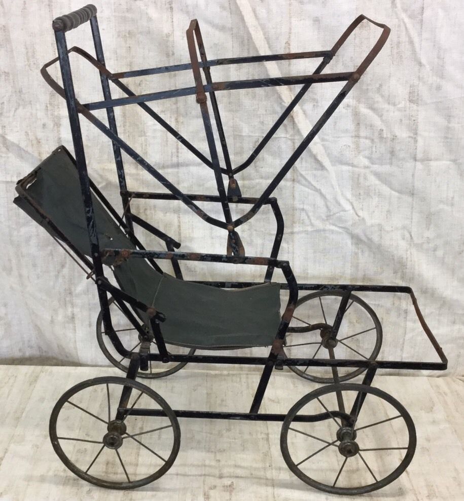 Antique Folding Doll Baby Carriage