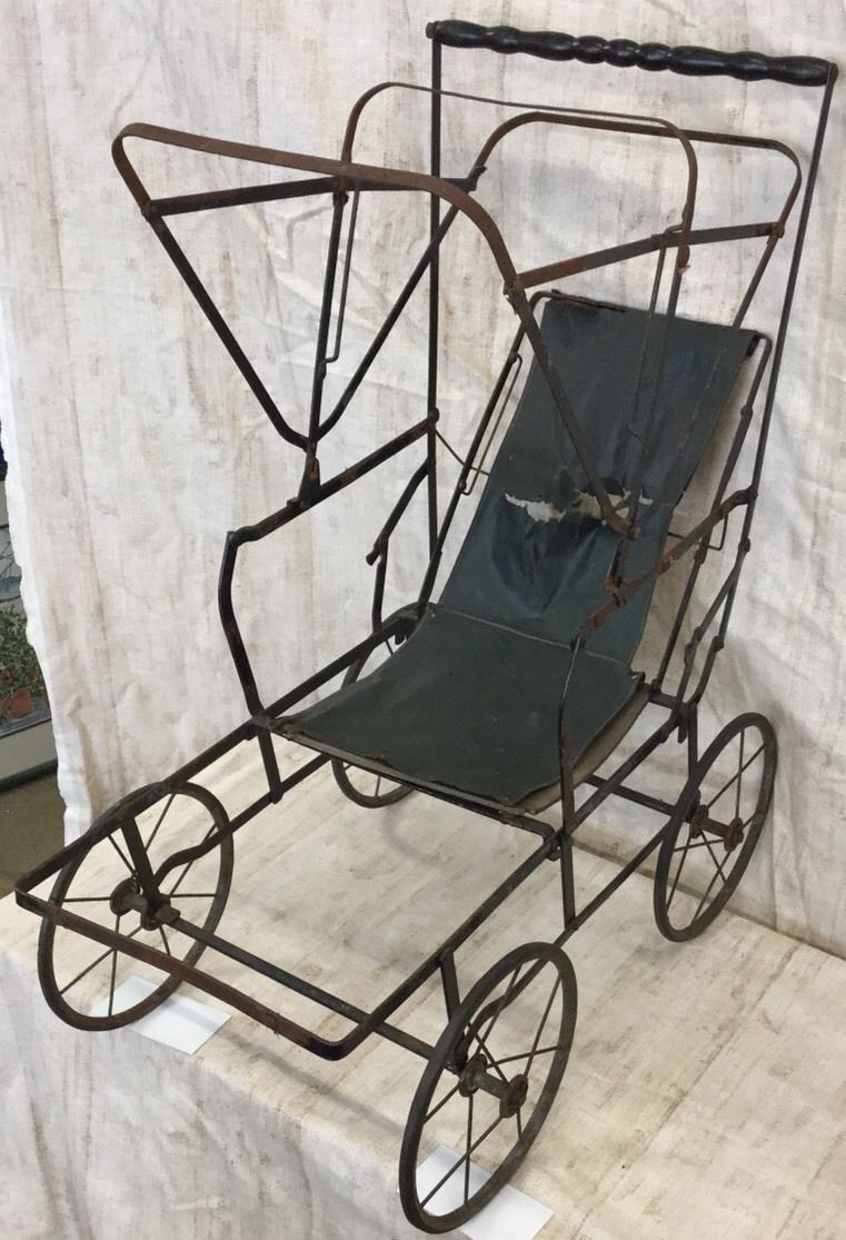 Antique Folding Doll Baby Carriage