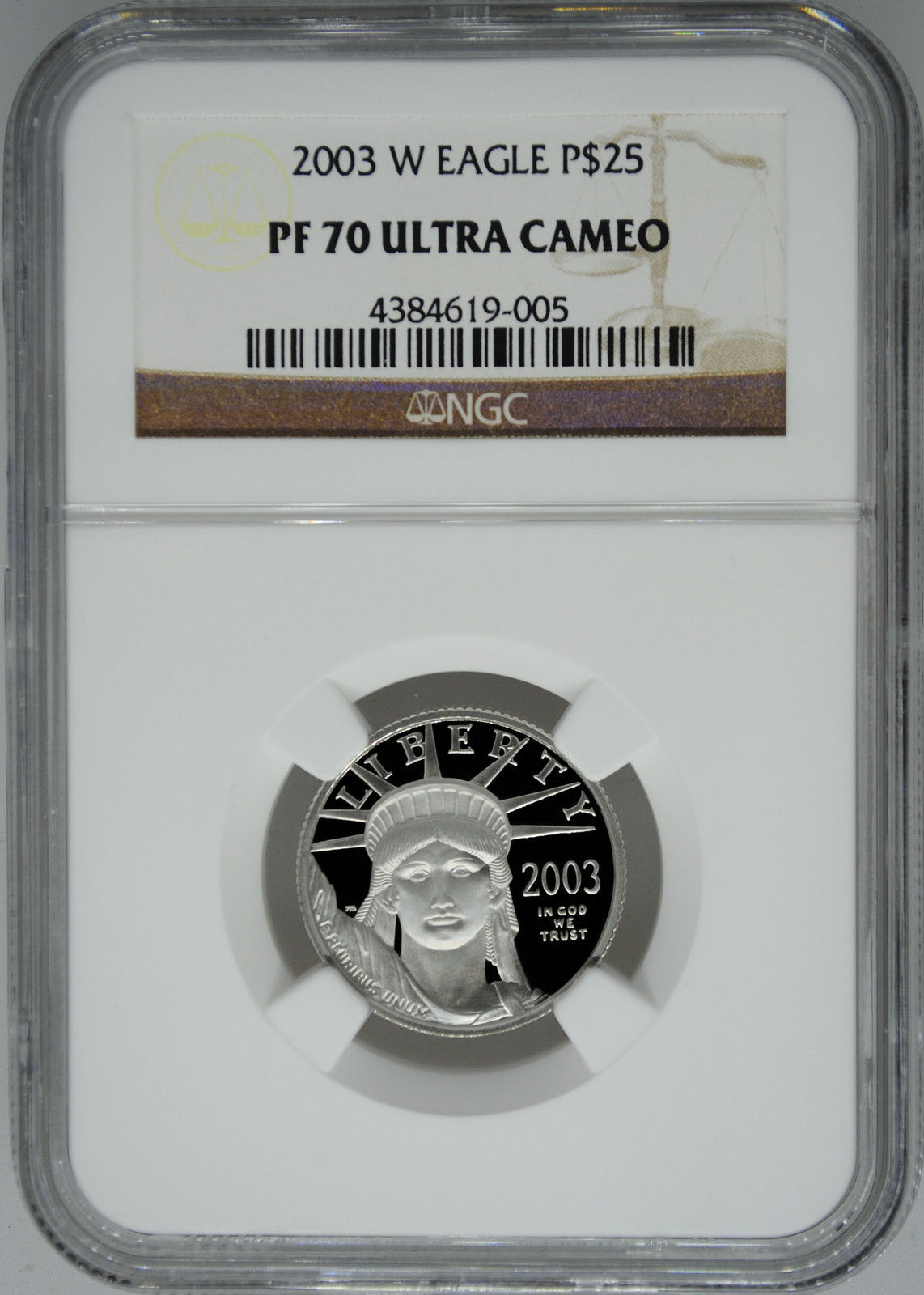 2003-W NGC PF70 1/4 oz Proof Platinum Eagle $25