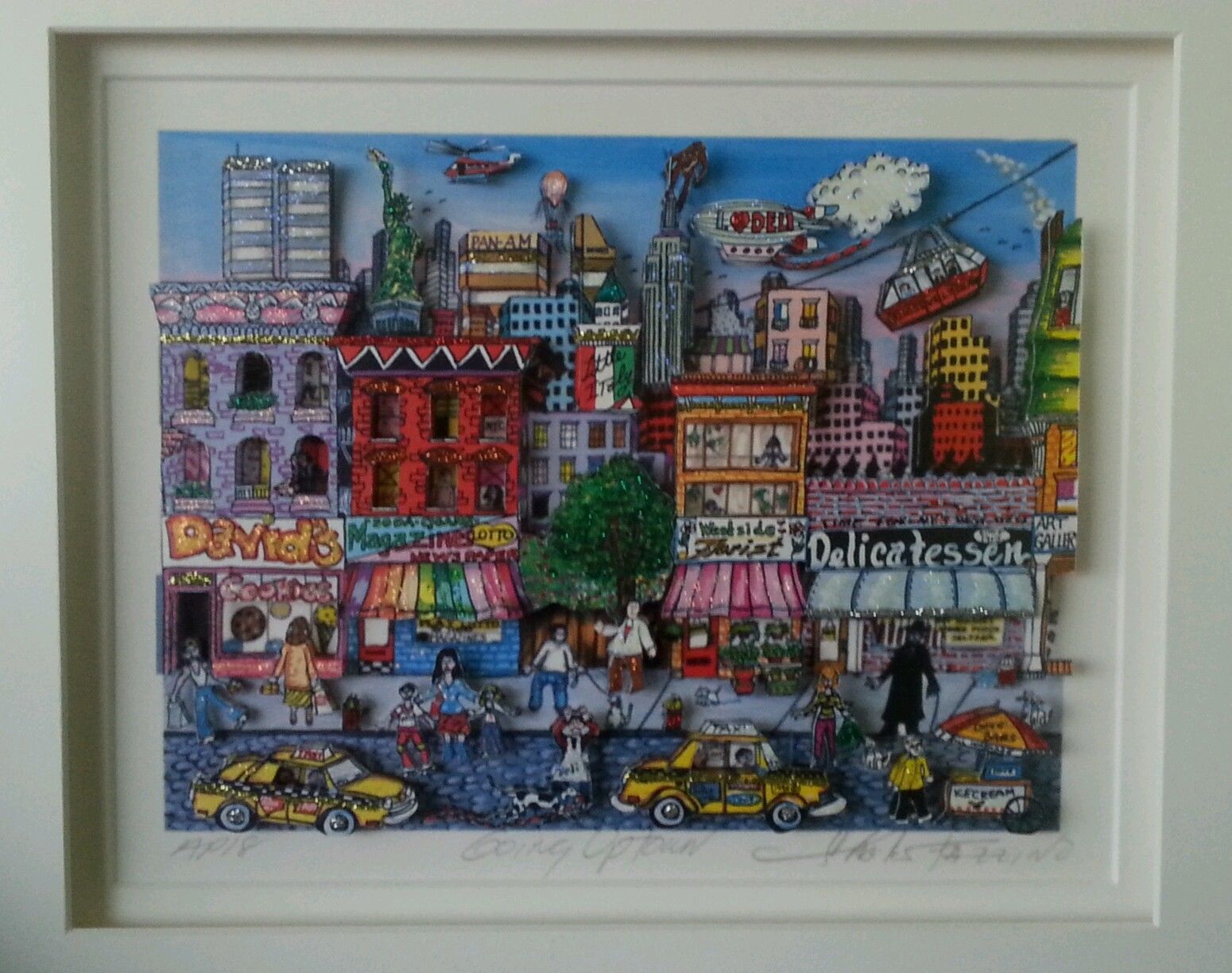 Charles Fazzino original puzzle 3-D picture "Going Uptown" New York