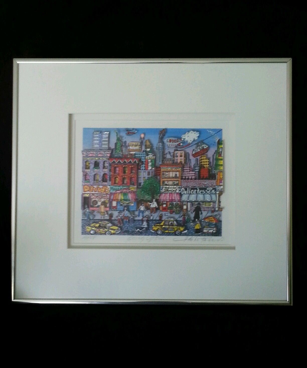 Charles Fazzino original puzzle 3-D picture "Going Uptown" New York