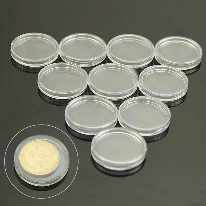 10Pcs 30mm Applied Clear Round Cases Coin Storage Boxes Capsules Holder Hot New