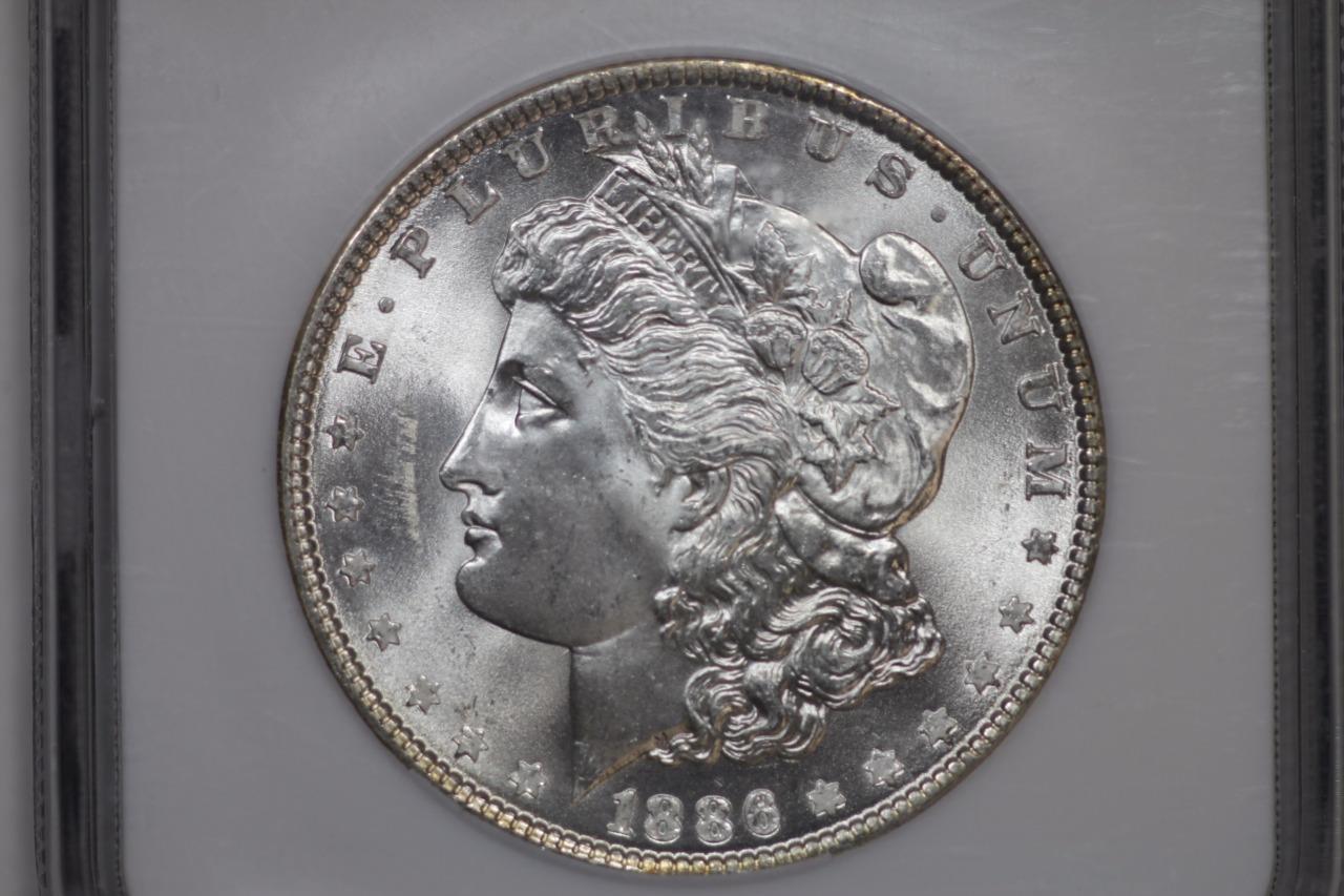 1886 Morgan Silver Dollar MS65 NGC United States Mint $1 Coin