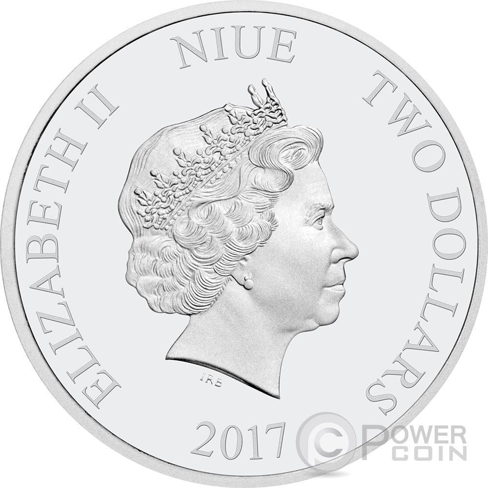 MOANA Disney Princess 1 Oz Silver Coin 2$ Niue 2017