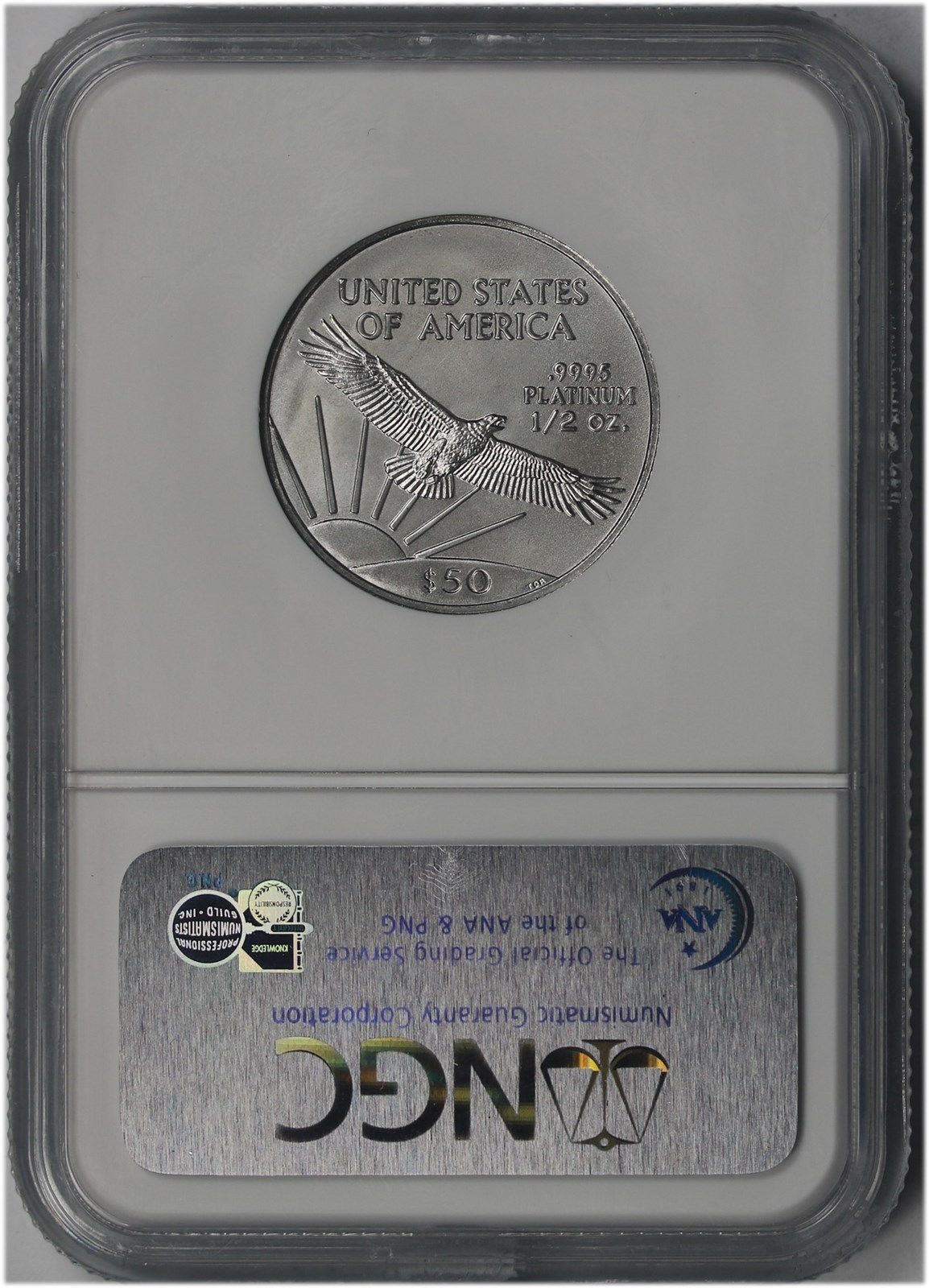 2008 Platinum Eagle $50 Half-Ounce MS 70 NGC 1/2 oz Platinum .9995