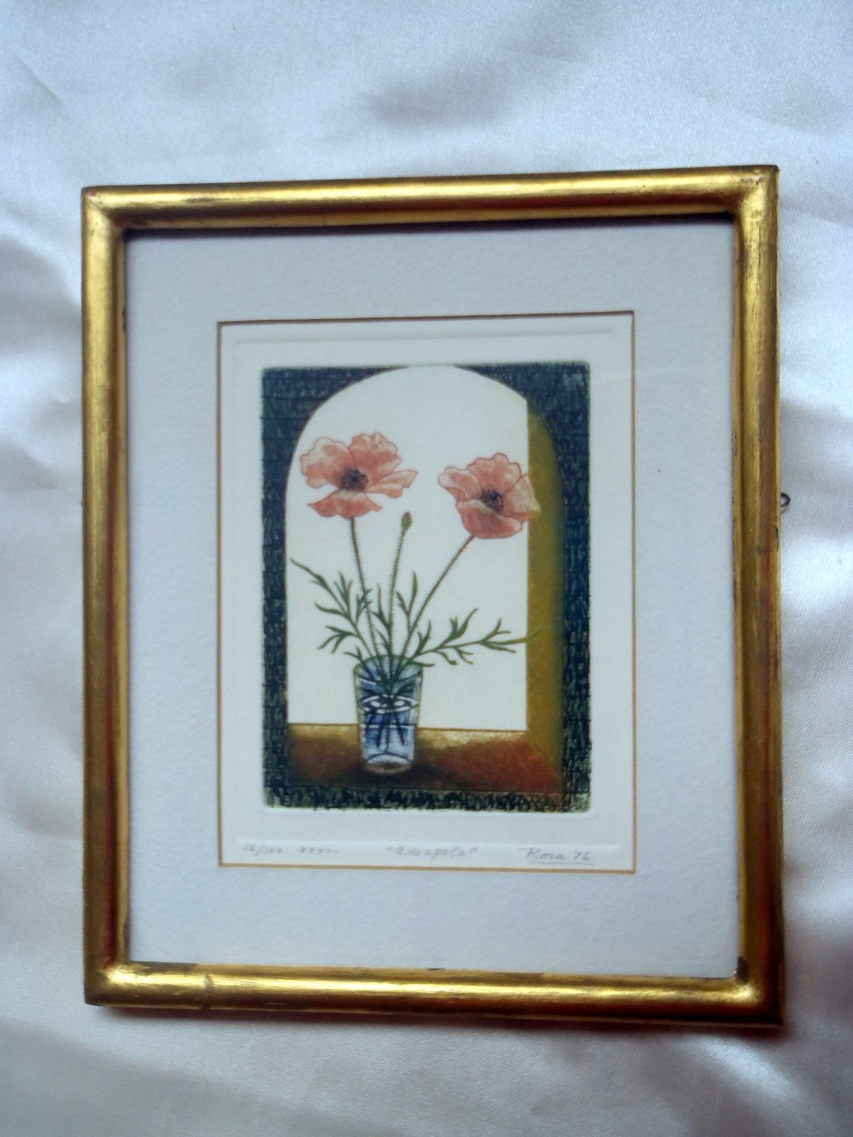 Rosa Ballester Amapola Poppy Flower Mixed Media Mexico