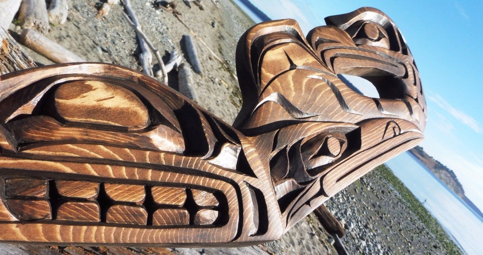 Northwest Coast First Nations native Art carving Transforming Whale, Indigenous