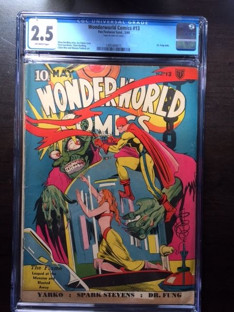 WONDERWORLD COMICS #13 CGC GD+ 2.5; OW; classic Joe Simon cvr!