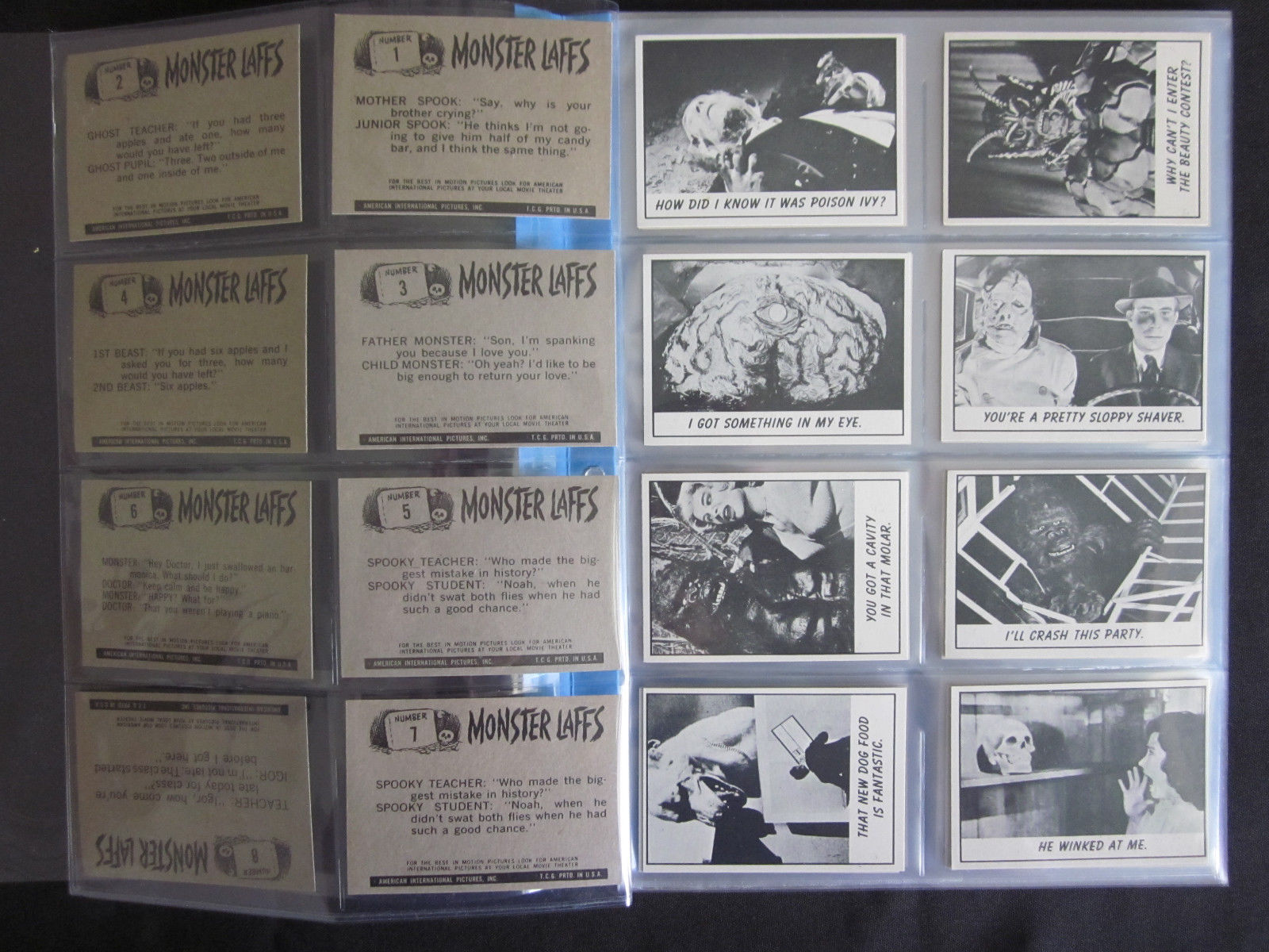 1966 Topps MONSTER LAFFS Non-Sport Cards Complete Set (66) NM-MT