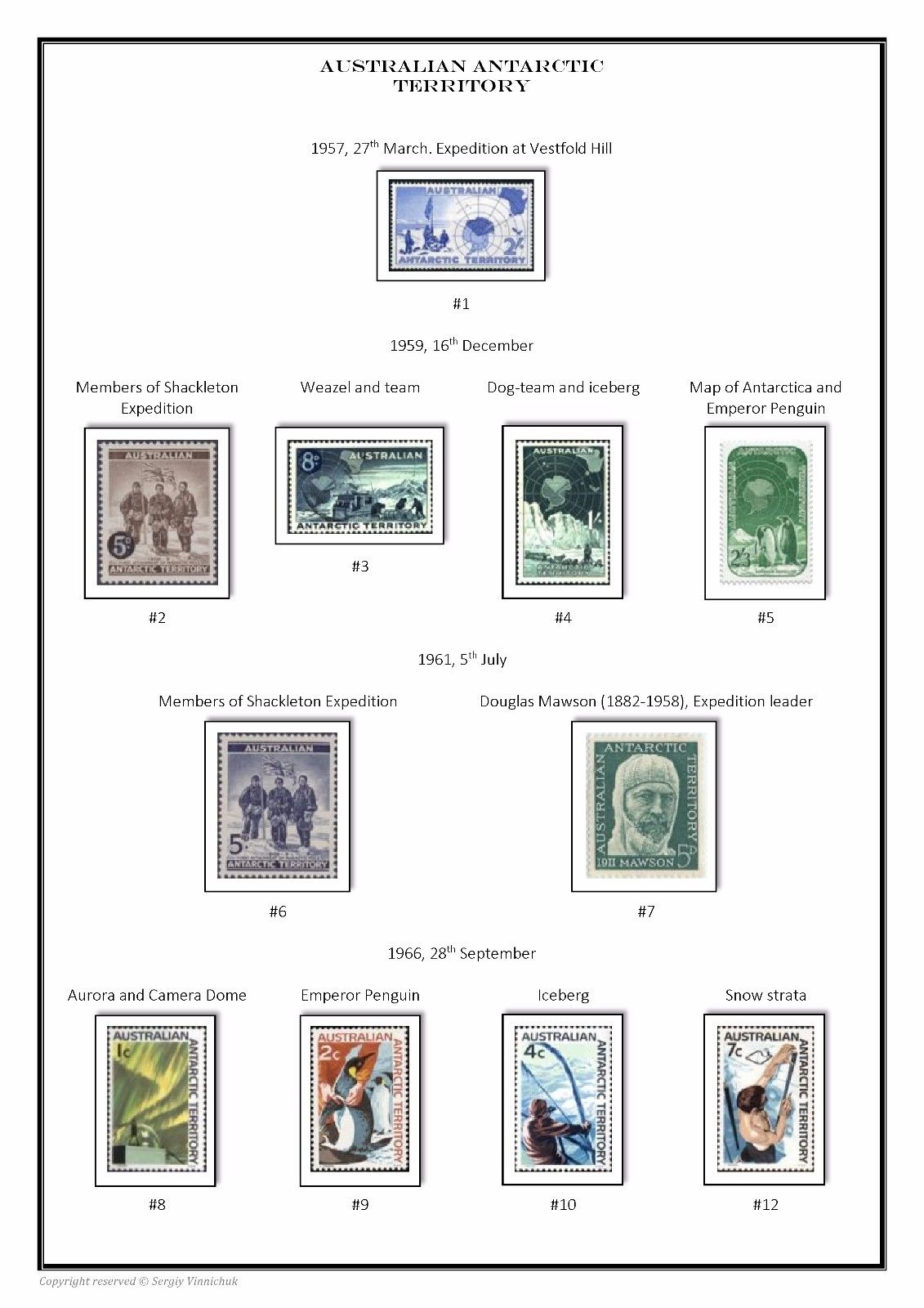 Australian Antarctic Territory 1957-2017 PDF STAMP ALBUM PAGES