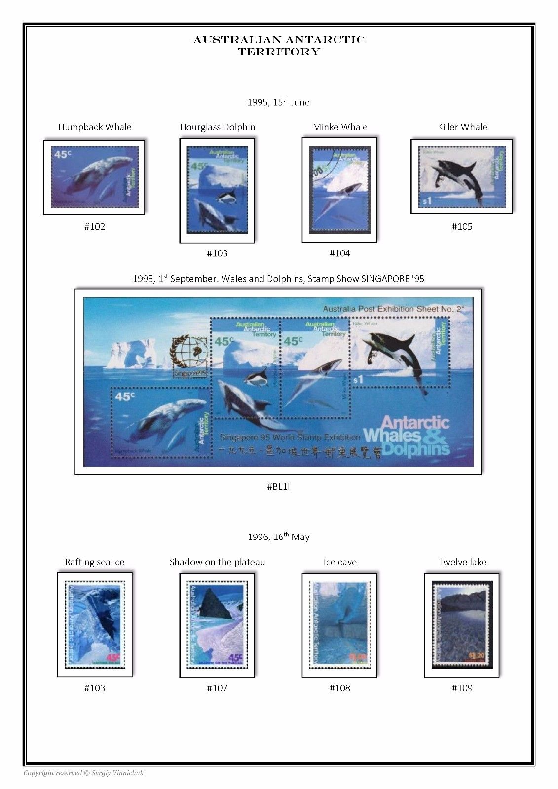 Australian Antarctic Territory 1957-2017 PDF STAMP ALBUM PAGES