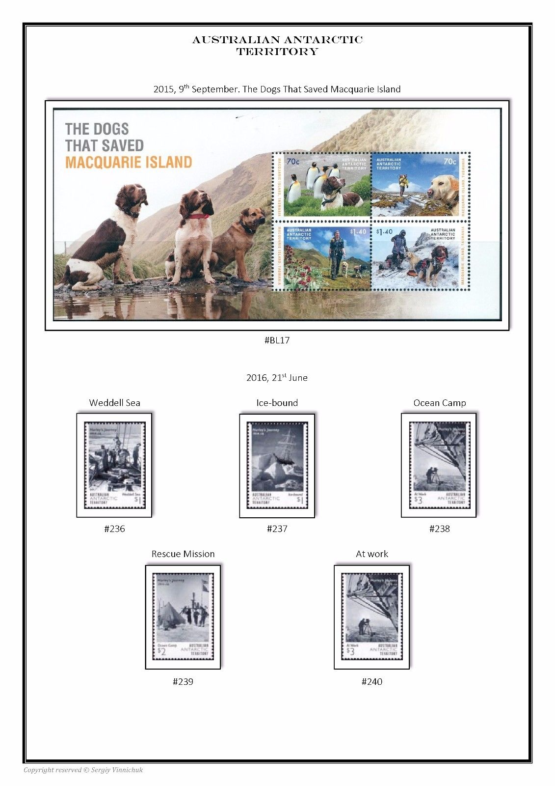 Australian Antarctic Territory 1957-2017 PDF STAMP ALBUM PAGES