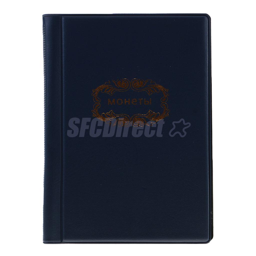 120Pcs Coin Album Holders 10 Pages for Coins Collector Collection Book Blue