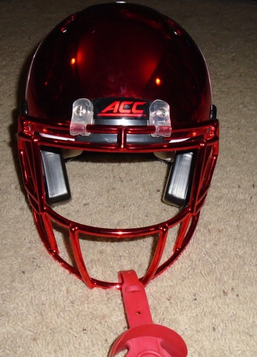 Louisville Cardinals Football Authentic Game Used Red Chrome Ridell Speed Helmet