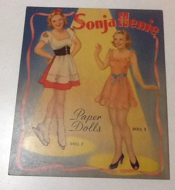 Sonja Henie Paper Dolls UNCUT Vtg 1940 Queen Of The Ice