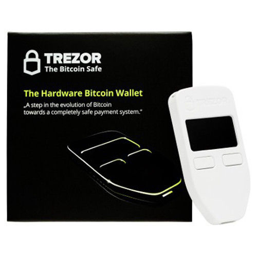 Trezor Hardware wallet for Bitcoin BTC Litecoin LTC ZCash Ethereum Dash White