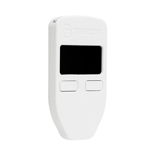 Trezor Hardware wallet for Bitcoin BTC Litecoin LTC ZCash Ethereum Dash White