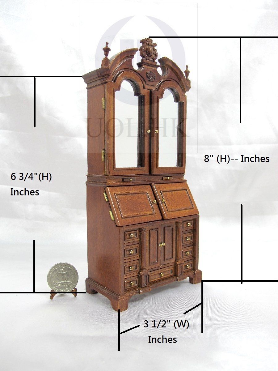 Wooden Miniature 1:12 Scale The"" ALEXANDER" Secretaire For Doll House [WN]