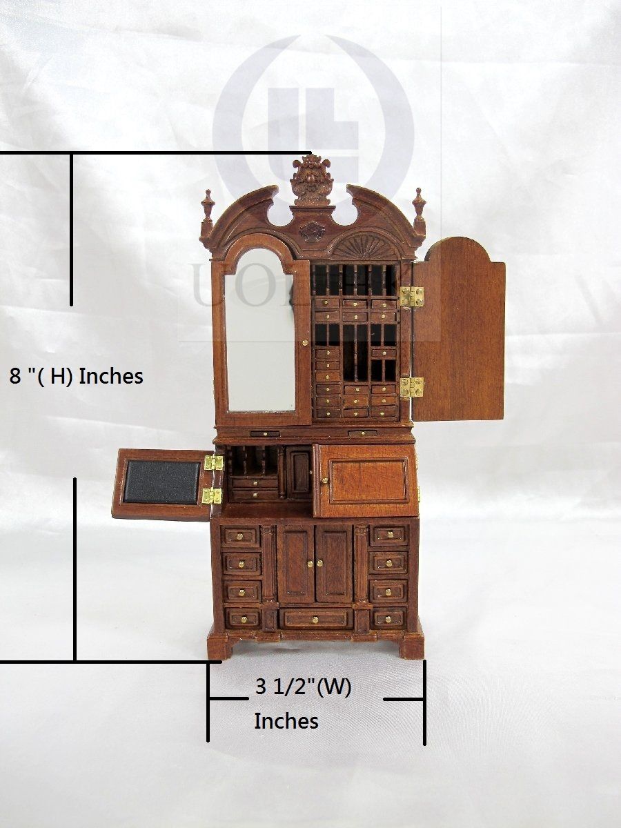 Wooden Miniature 1:12 Scale The"" ALEXANDER" Secretaire For Doll House [WN]