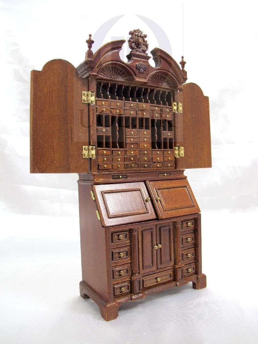 Wooden Miniature 1:12 Scale The"" ALEXANDER" Secretaire For Doll House [WN]