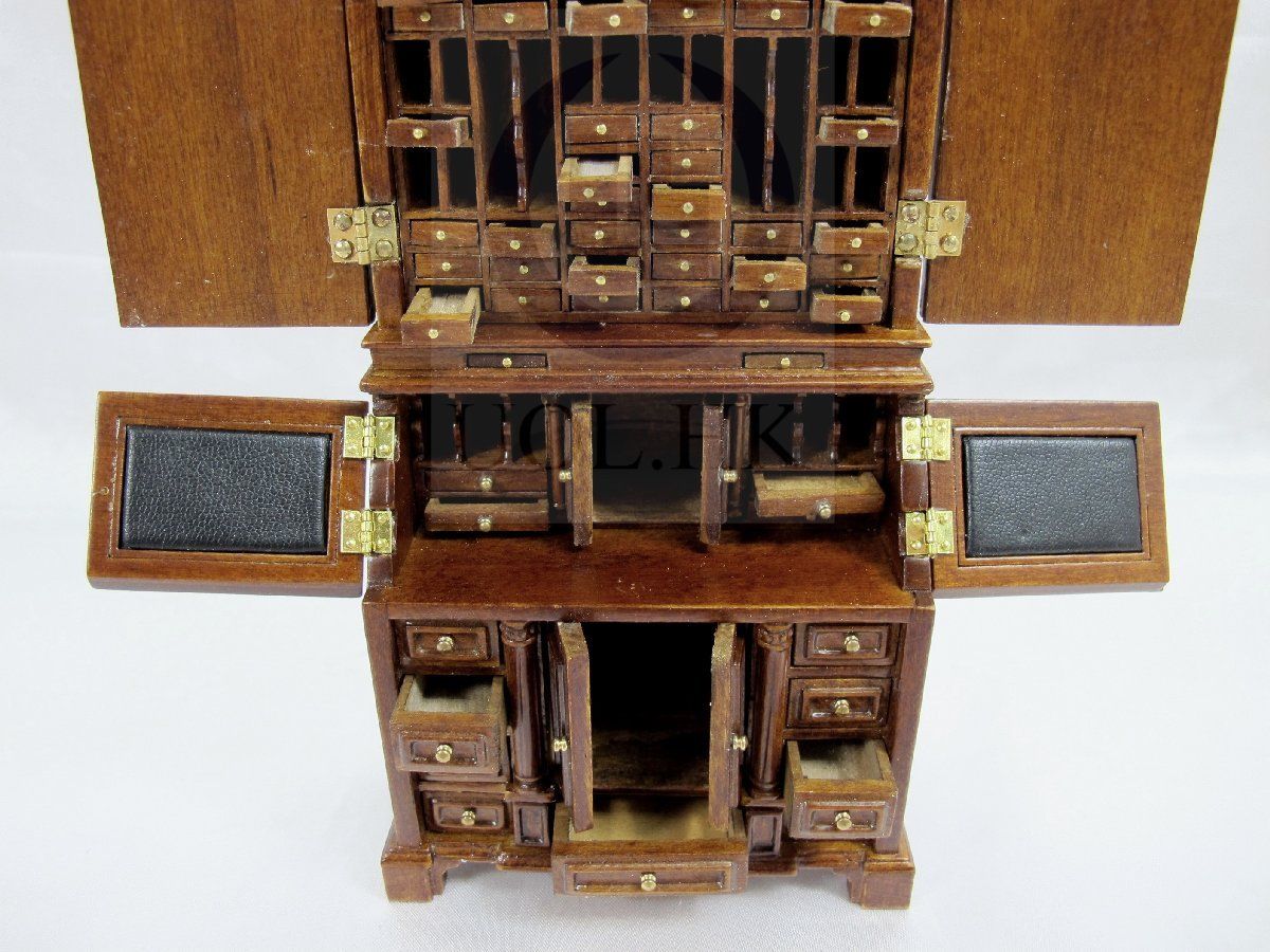 Wooden Miniature 1:12 Scale The"" ALEXANDER" Secretaire For Doll House [WN]