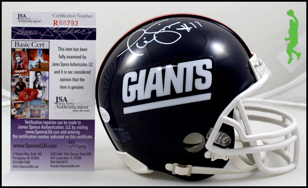 PHIL SIMMS AUTOGRAPHED SIGNED NEW YORK GIANTS MINI FOOTBALL HELMET JSA COA