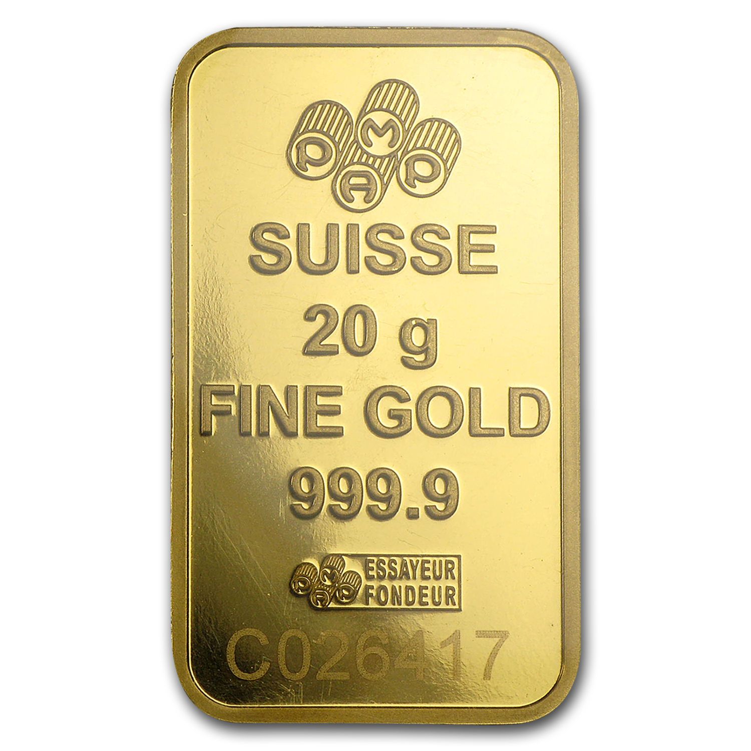 20 gram Gold Bar - PAMP Suisse Fortuna Veriscan® (In Assay) - SKU #49374