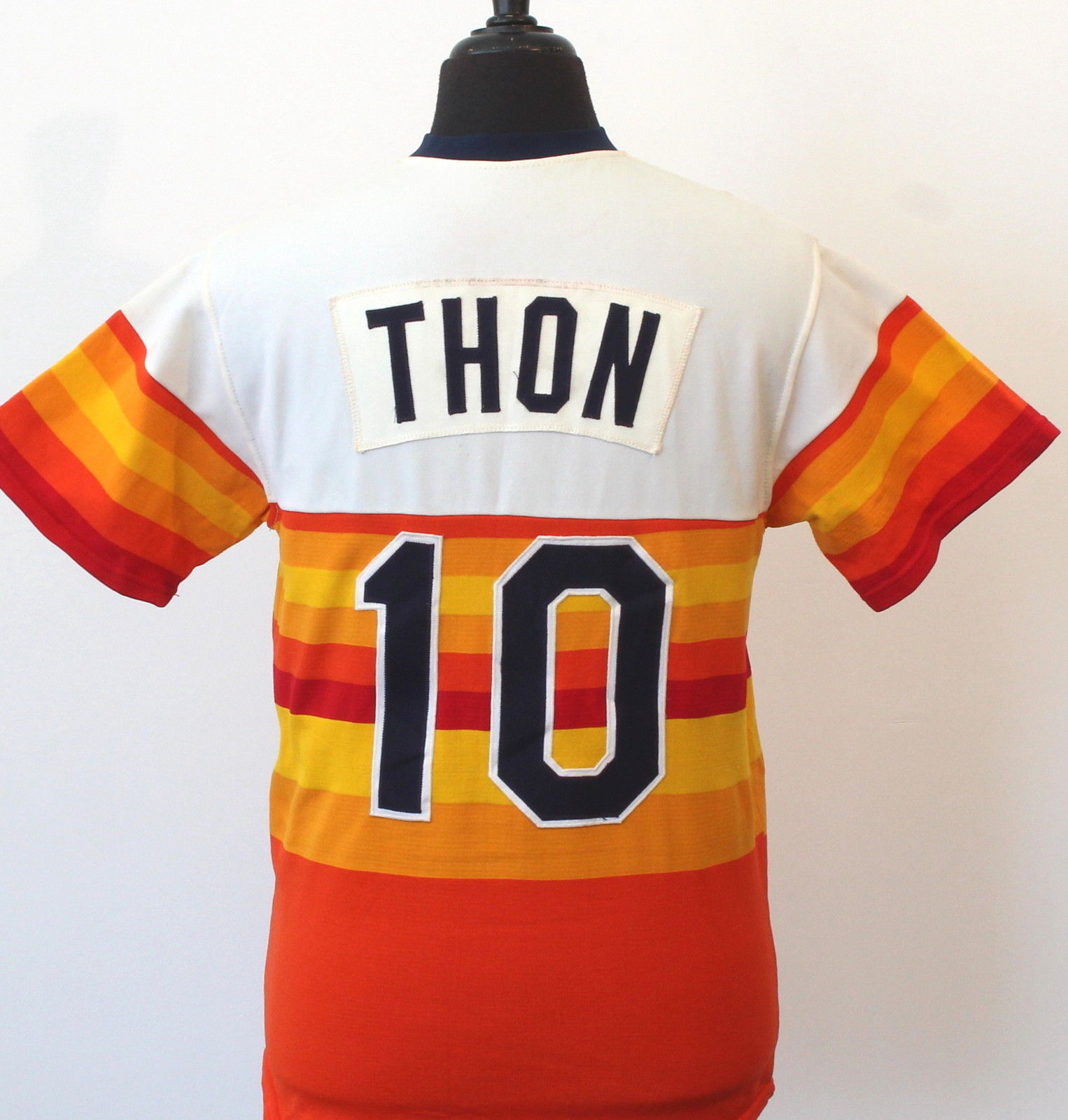 vintage GAME USED HOUSTON ASTROS pro DICKIE THON BASEBALL JERSEY