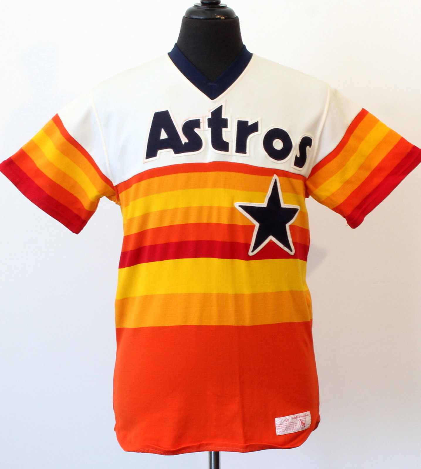 vintage GAME USED HOUSTON ASTROS pro DICKIE THON BASEBALL JERSEY