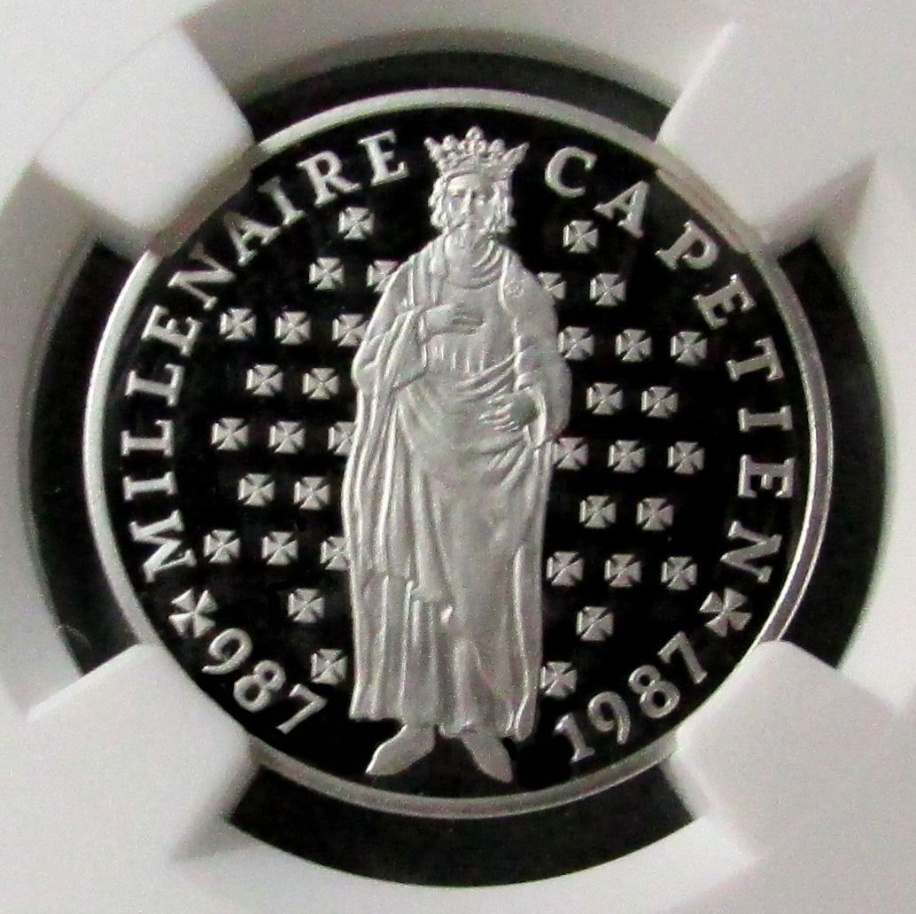 1987 PLATINUM FRANCE 500 FRANC KING CAPET NGC PROOF 70 ULTRA CAM FINEST KNOWN