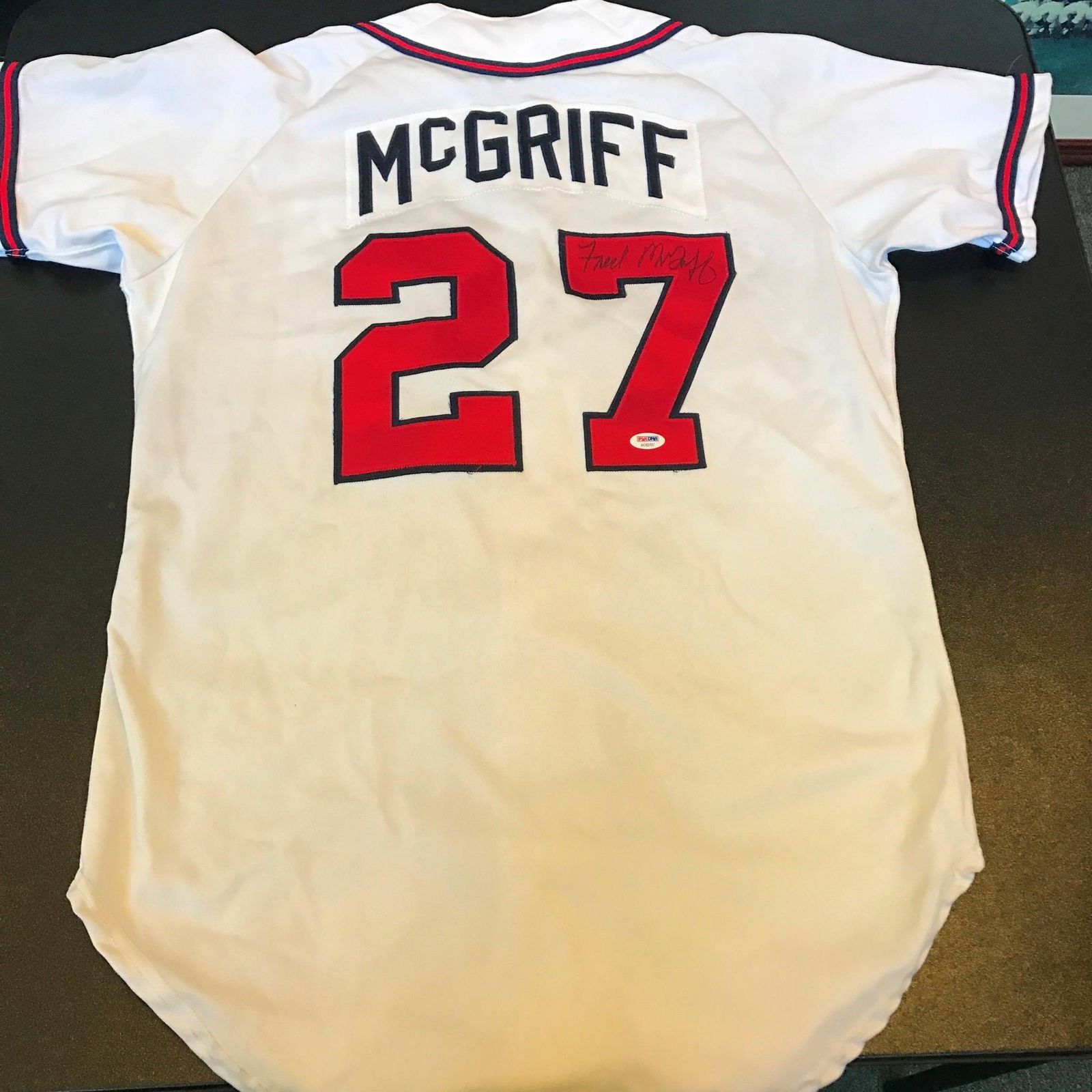 1993 Fred McGriff Signed Game Used Atlanta Braves Jersey PSA DNA COA