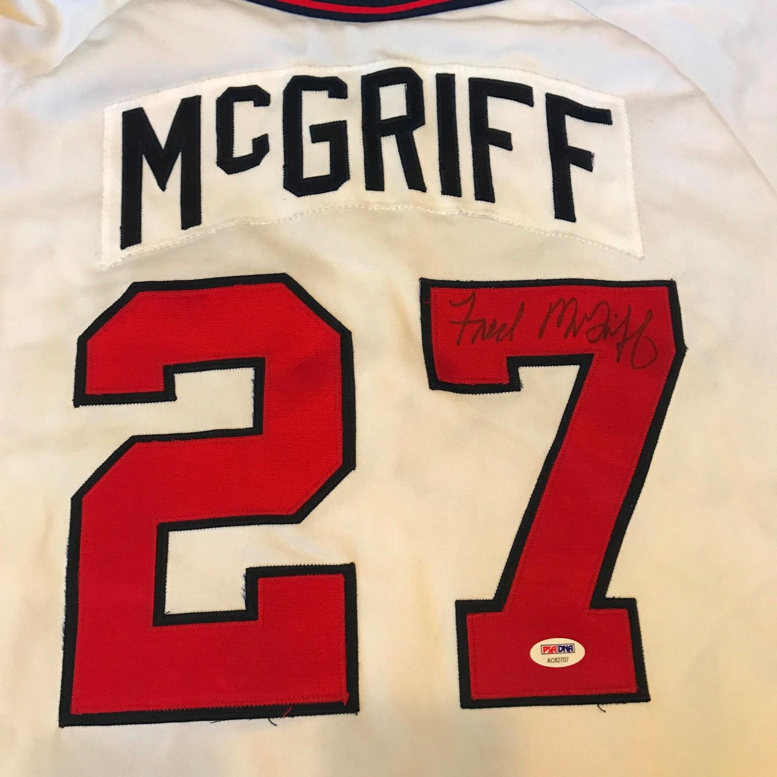 1993 Fred McGriff Signed Game Used Atlanta Braves Jersey PSA DNA COA