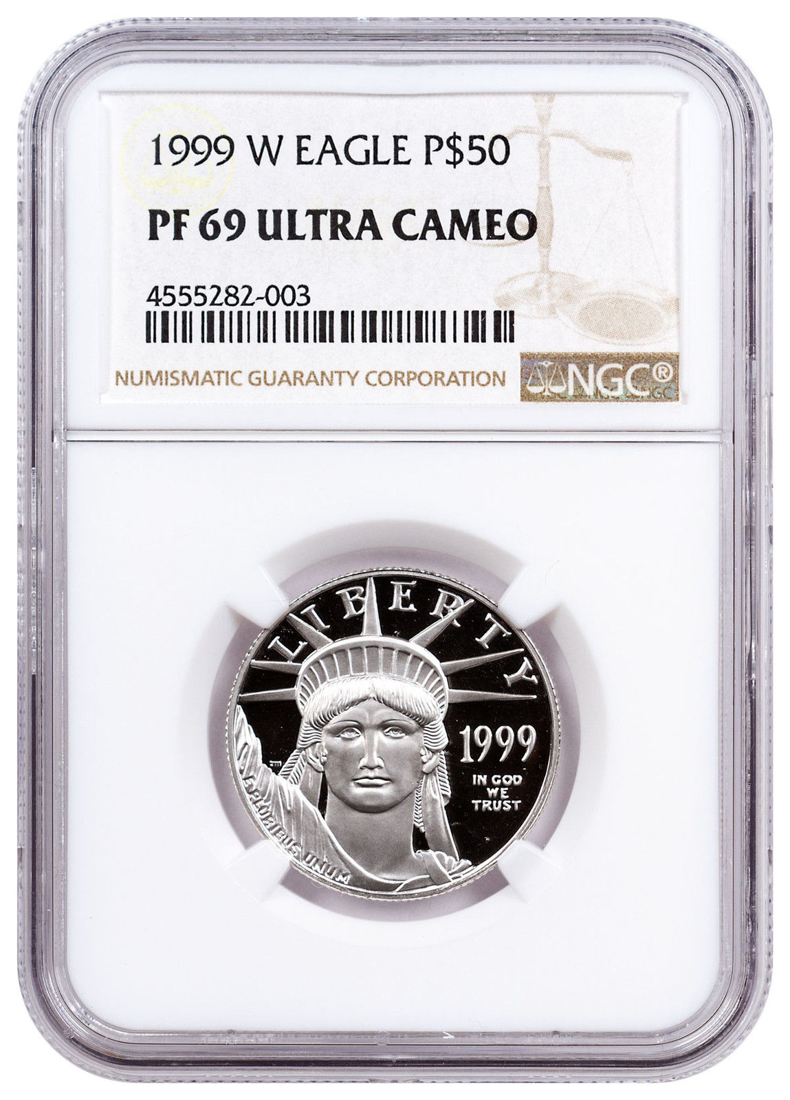 1999-W 1/2 oz. Platinum American Eagle Proof $50 NGC PF69 UC SKU16537