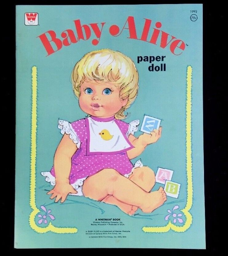 1975 Original Whitman Baby Alive Paper Doll Uncut