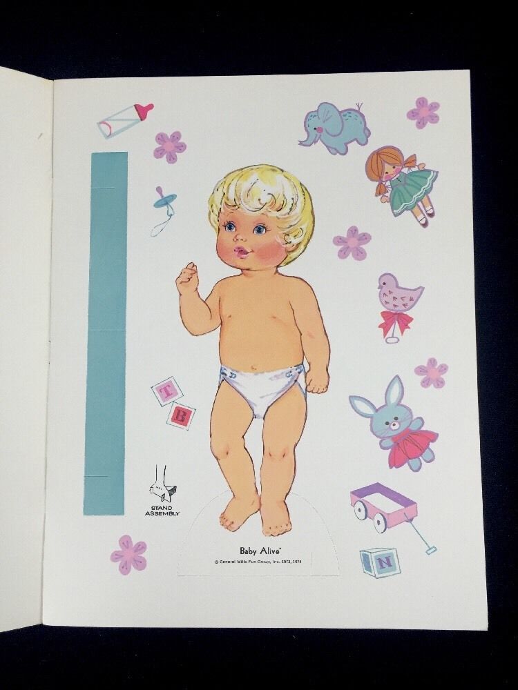 1975 Original Whitman Baby Alive Paper Doll Uncut