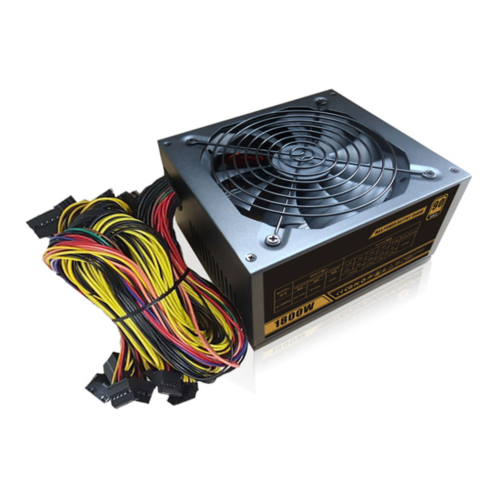 1800W Mining ATX Power Supply 6 GPU Minería Fuente De Alimentación Para ETH BTC