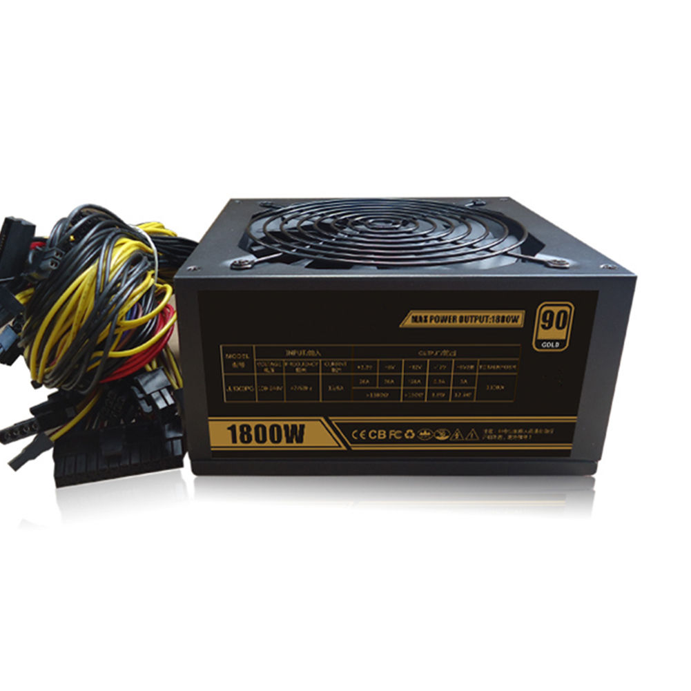 1800W Mining ATX Power Supply 6 GPU Minería Fuente De Alimentación Para ETH BTC