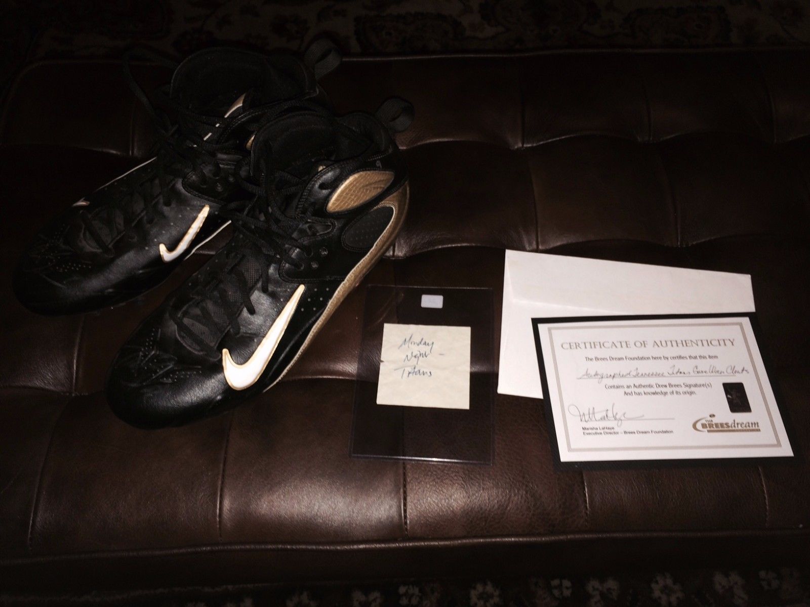 Drew Brees 2007 New Orleans Saints Game Used Cleats vs Titans w/ Foundation COA