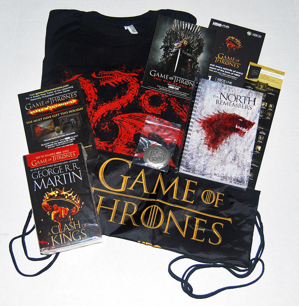 GAME of THRONES 2012 9-Piece Swag Bag COMPLETE Comic Con SDCC Targaryen S2 Rare!