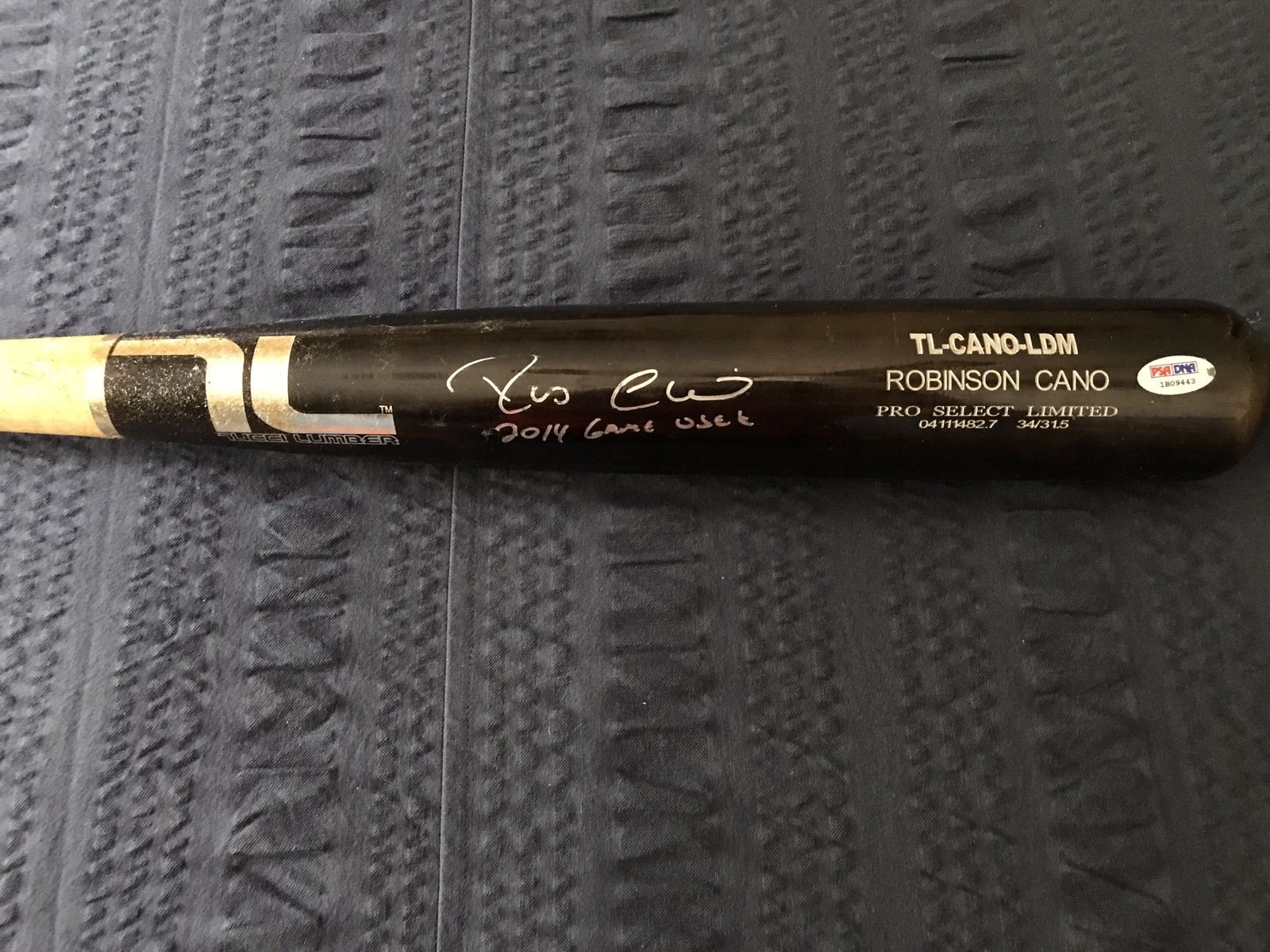 Robinson Cano Game Used Signed Uncracked Tucci Bat PSA/DNA