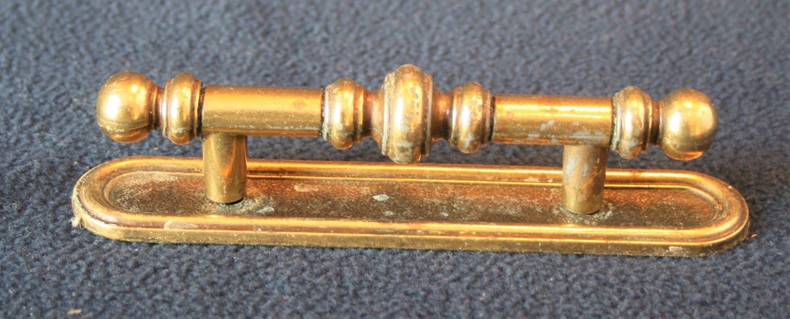 Vintage Brass Drawer Pulls and Back Plates Lot of 10, 3"OC 1977 Made in Canada