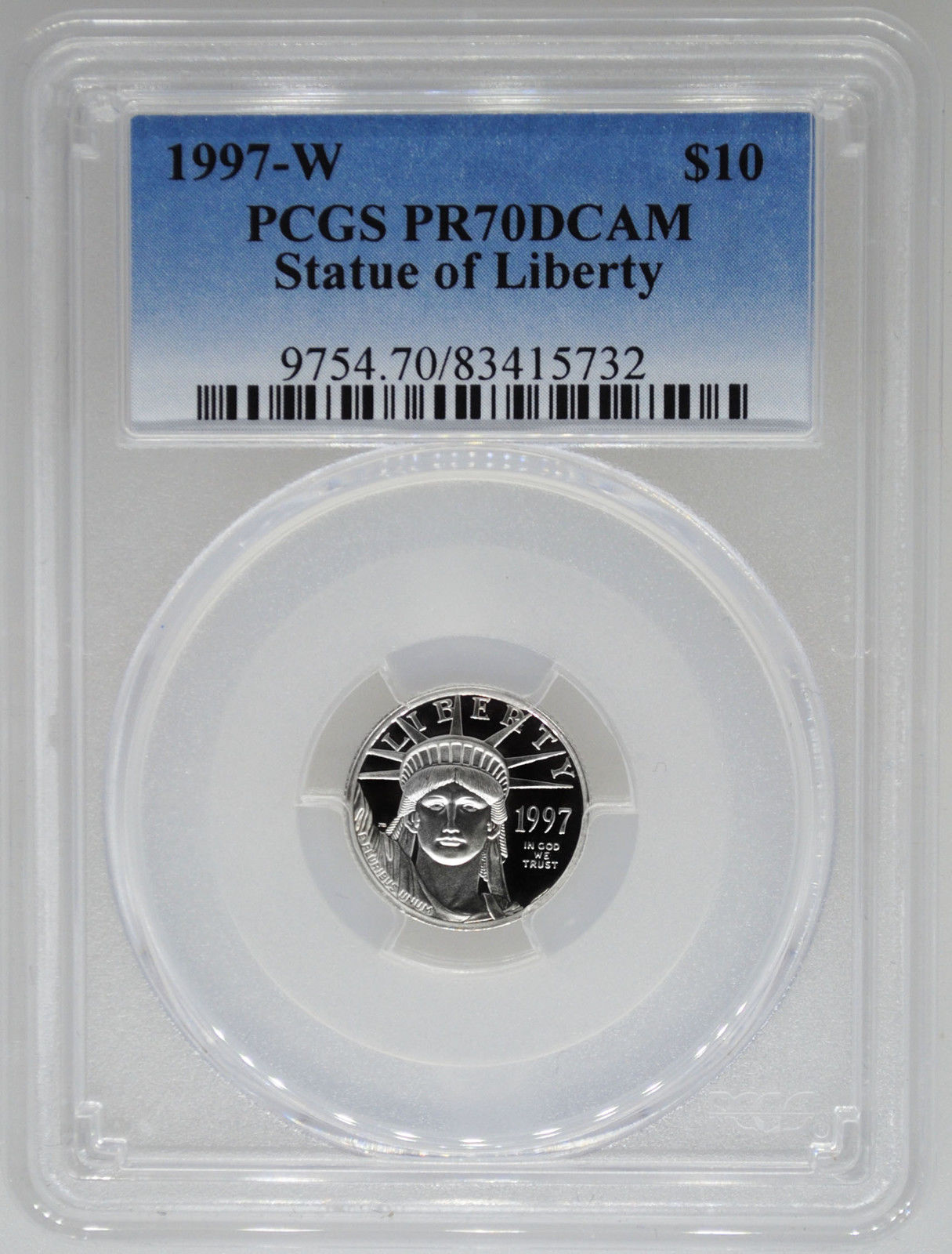 1997-W PCGS PR70 1/10 oz Proof Platinum Eagle $10