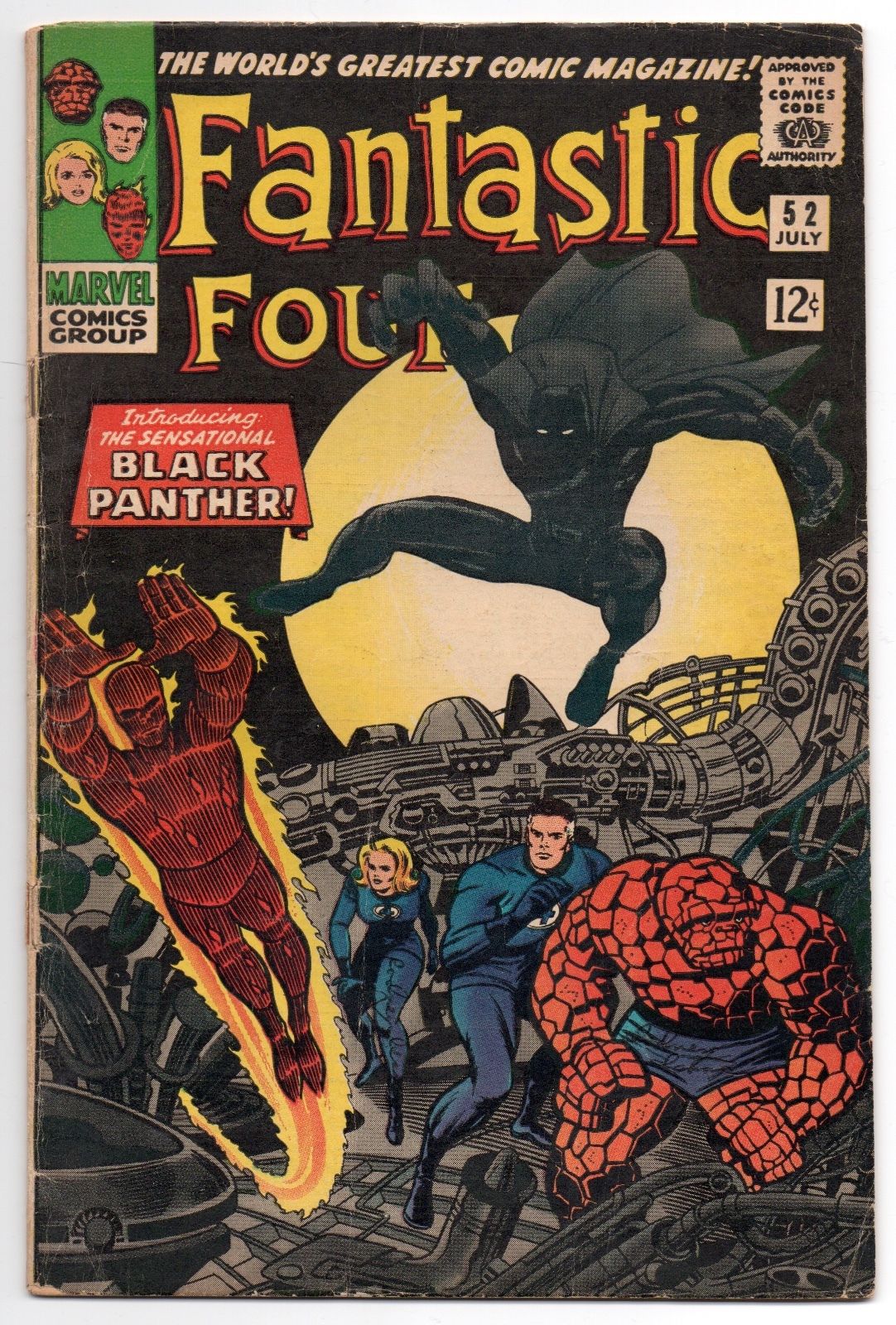 FANTASTIC FOUR #52 | 1st Black Panther & Wakanda | Jack Kirby | 1966 | VG/GD