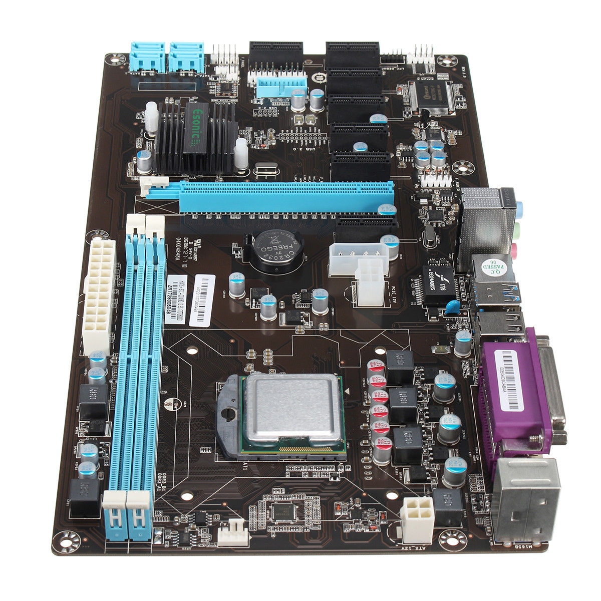 8 GPU LGA 775 DDR3 8-PCIE SATA Mining Motherboard Socket  For Bitcoin Miners ETH